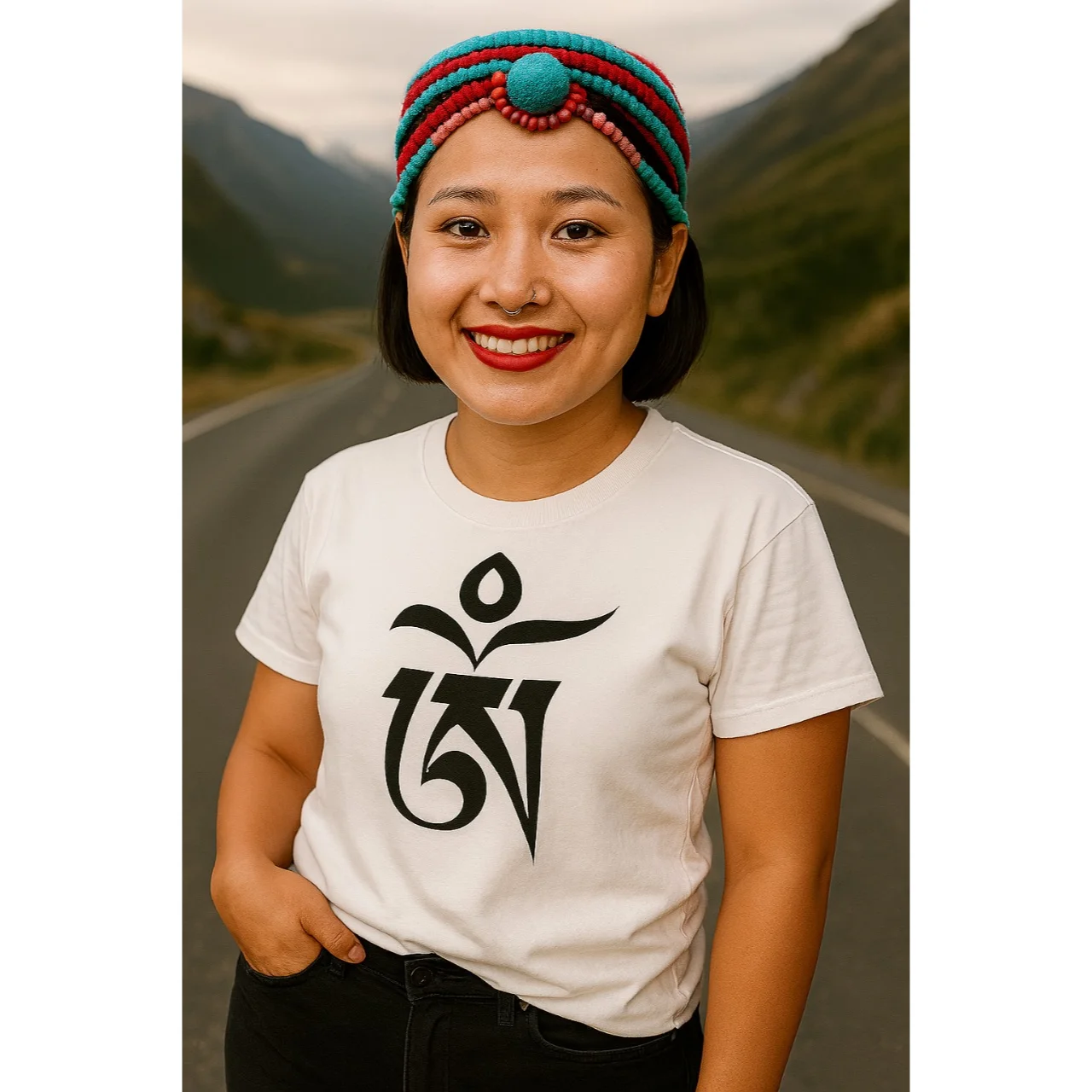 T-Shirt with tibet print
