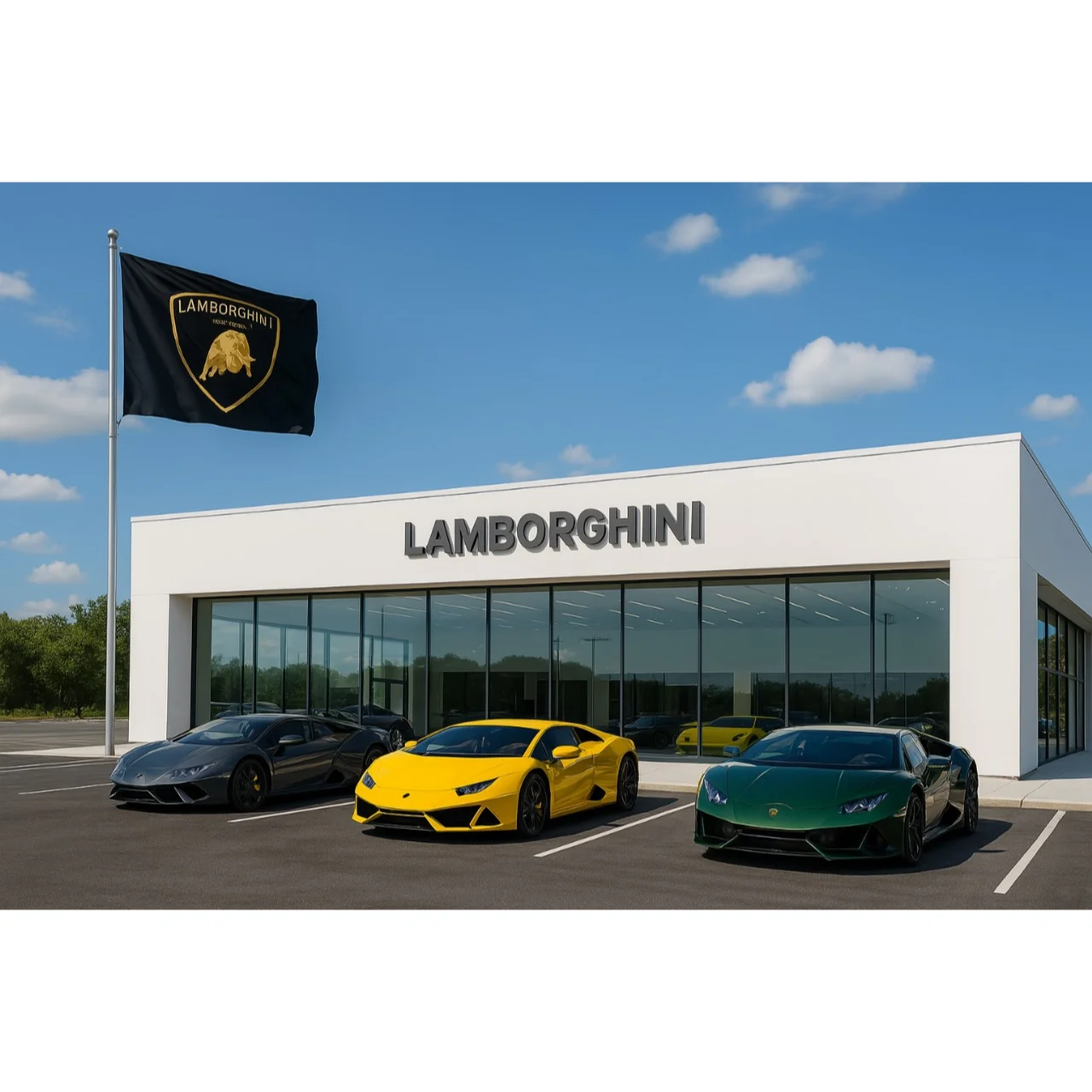 Lamborghini Pole Flag