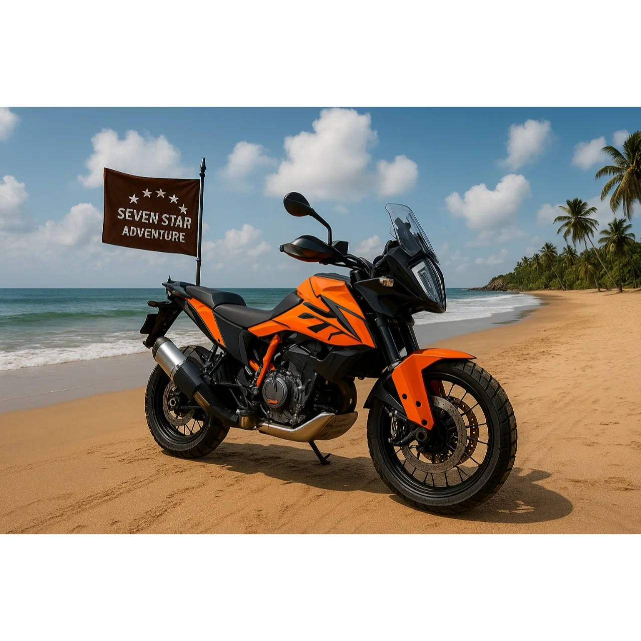 Heavy Duty Adventure Bike Flag Seven Star Adventure