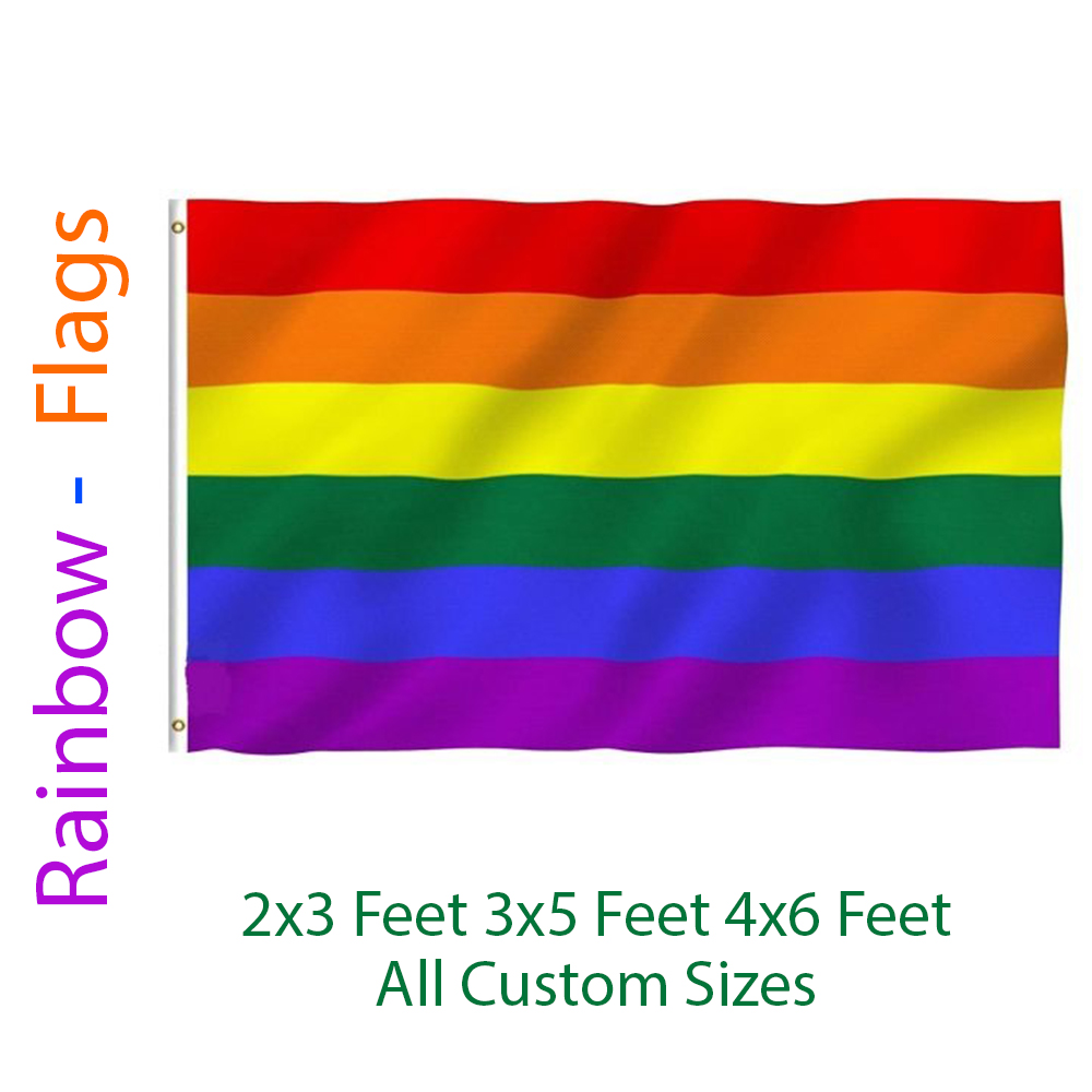 Rainbow Flags 2x3 Feet 3x5 Feet 4x6 Feet