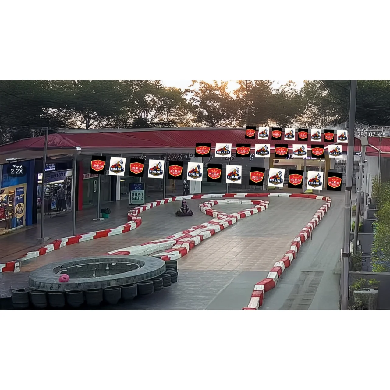 Buntings for go kart track