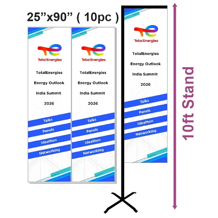 L-Shape Feather Flag Total Energies