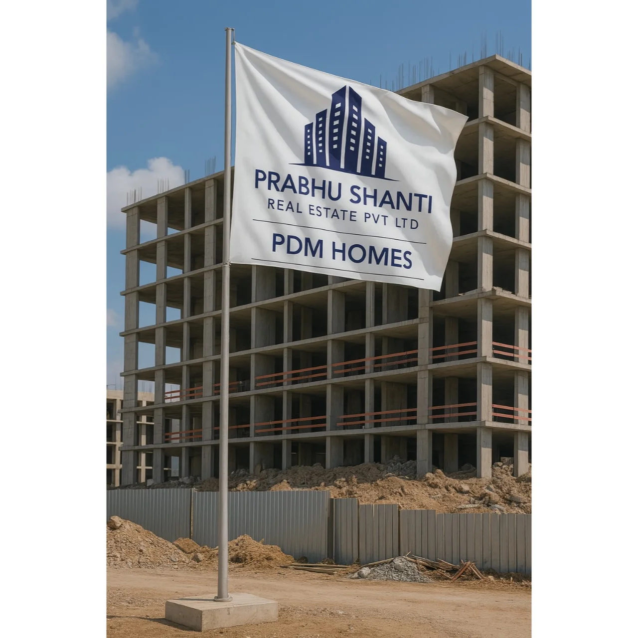 Pole Flags Prabhu Shanti Real Estate Pvt Ltd