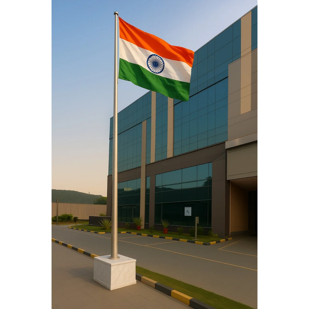 Pole Flag with Heavy Base