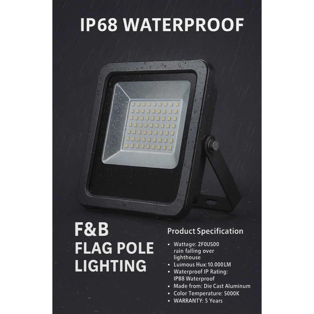 F&B Flag Pole Flag Lighting