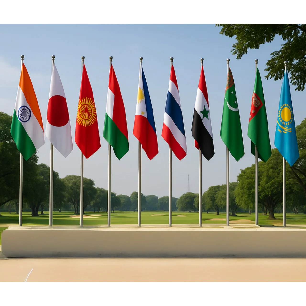 Pole Flags for Embassy and Parliaments