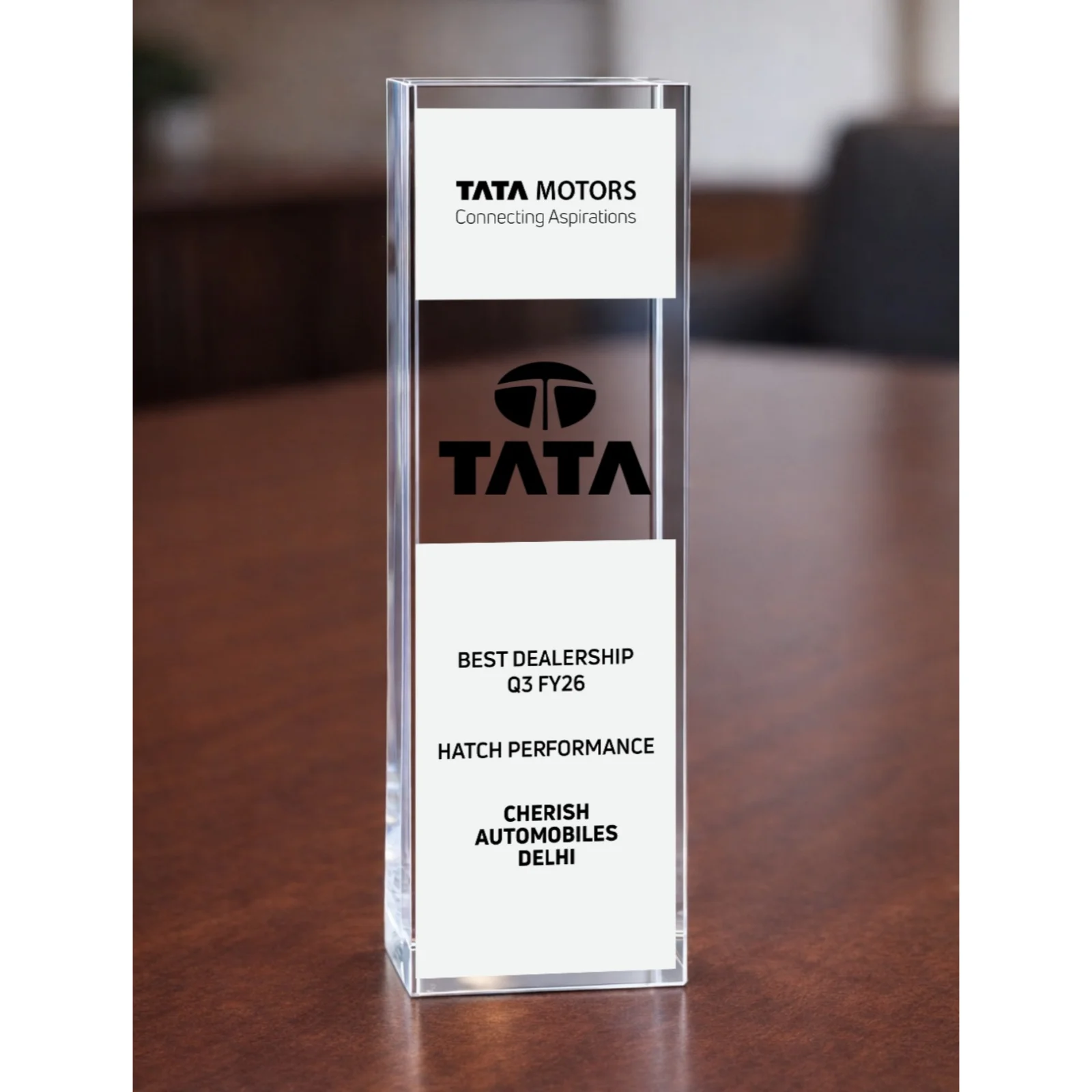 Acrylic Trophy Tata Motors