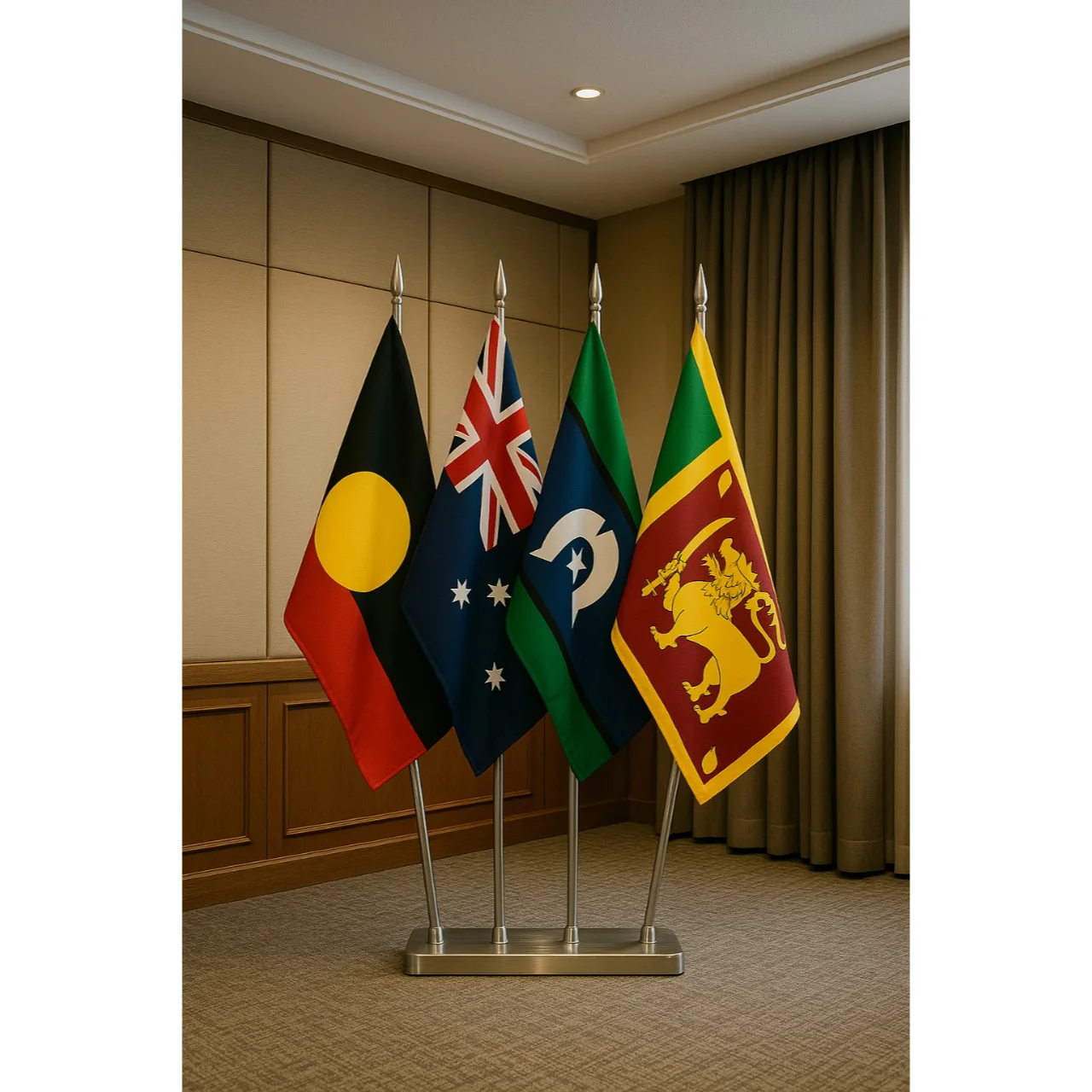 12/14 Inch 4 in 1 Diplomat Table Flags