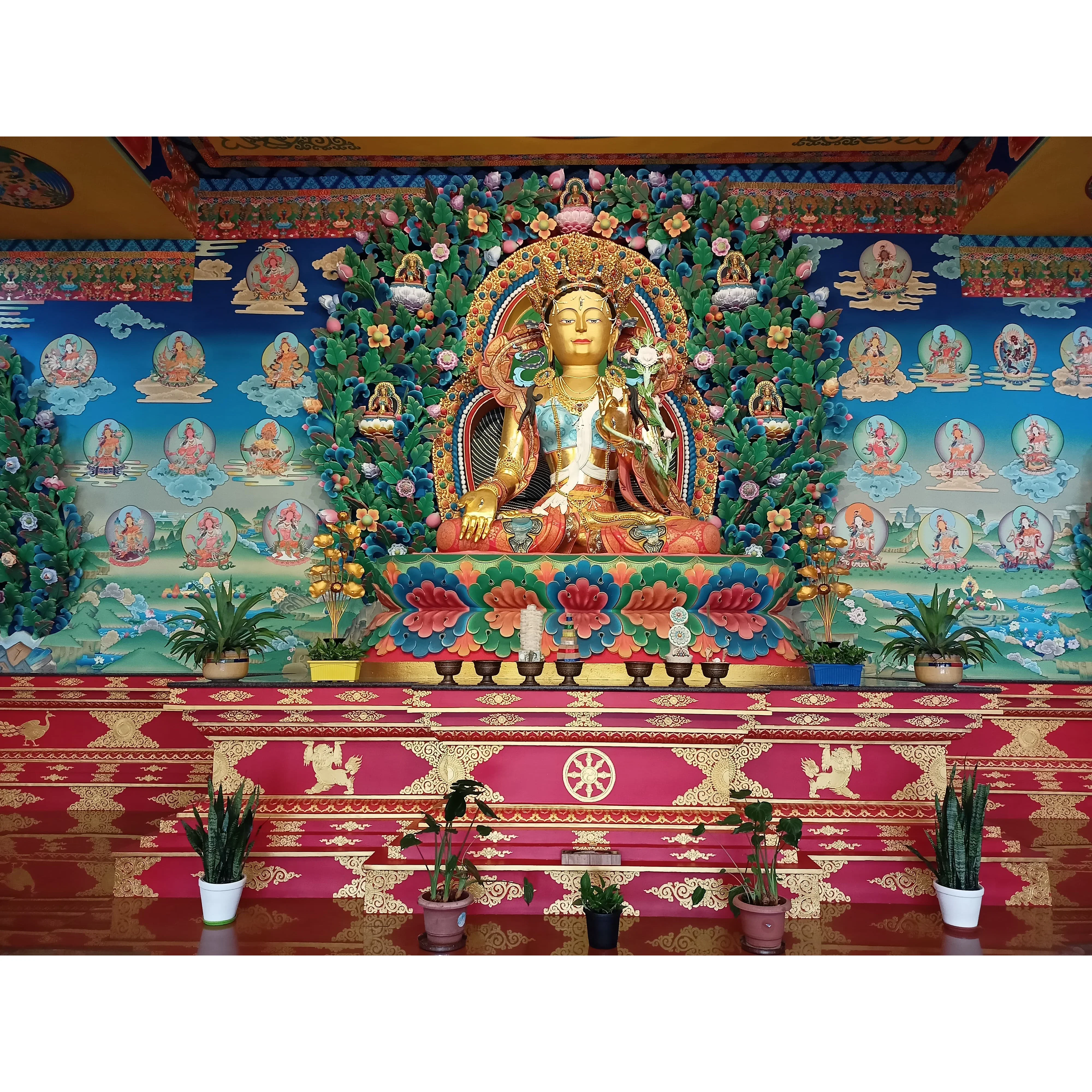 Tibetan Shambhu for wall roof and pillars