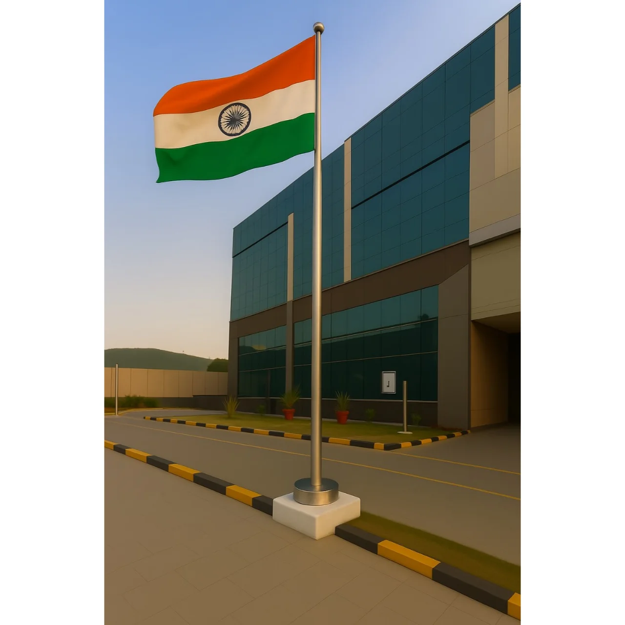 Pole Flag with Heavy Base