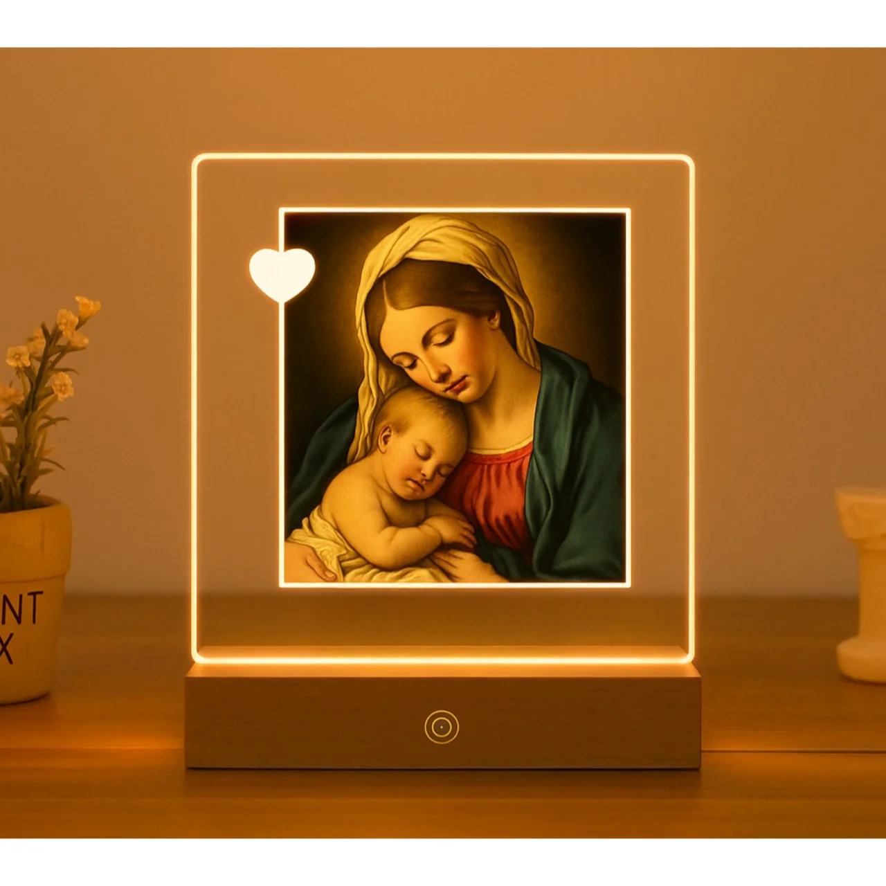 Table Top Memento with Beautiful Lighting Effects Rechargeable with type C Cable