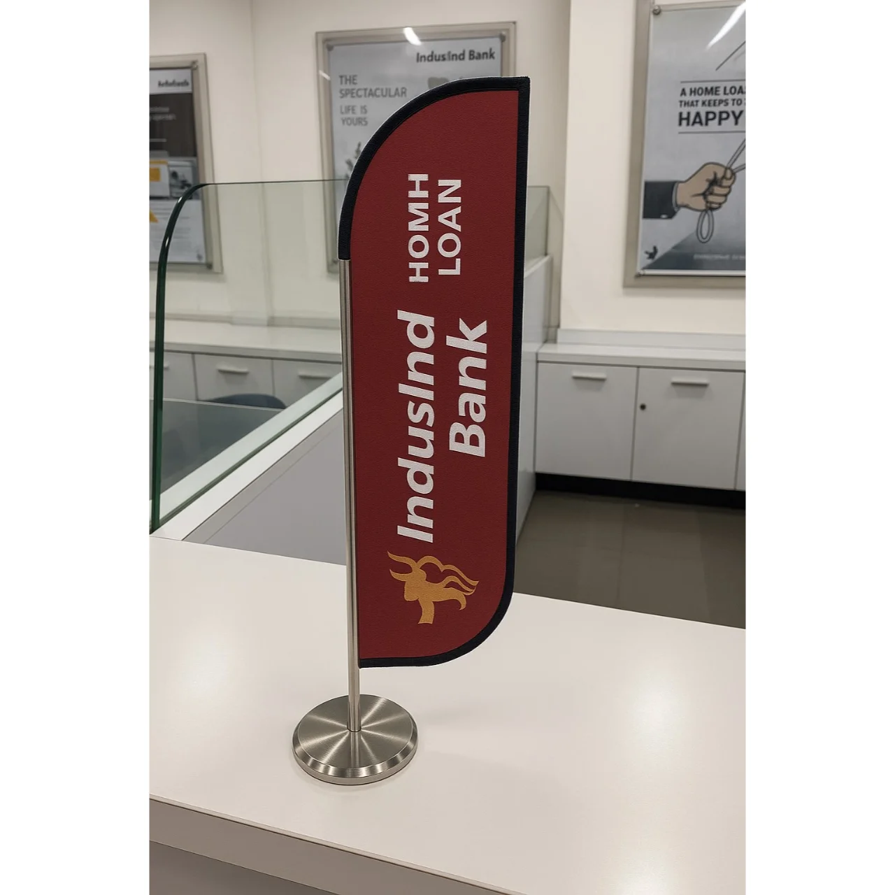 TABLE FEATHER FLAG Indusind Bank