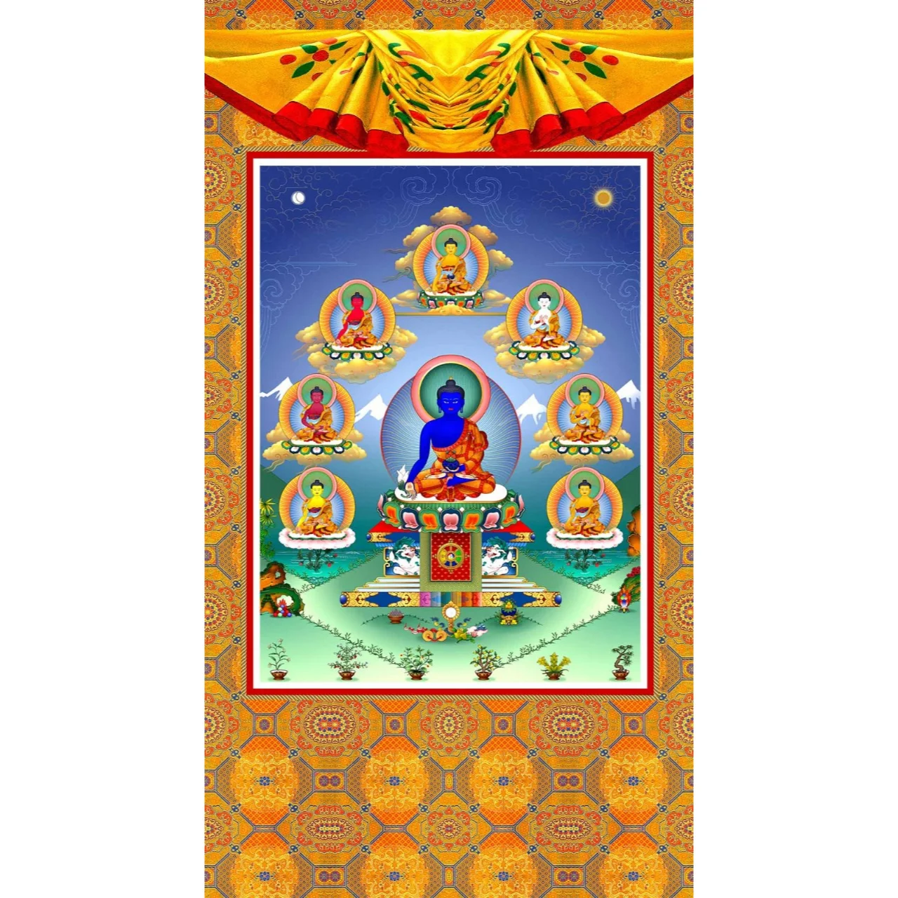 Tibetan Wall Hanging Thangka Buddha Ji