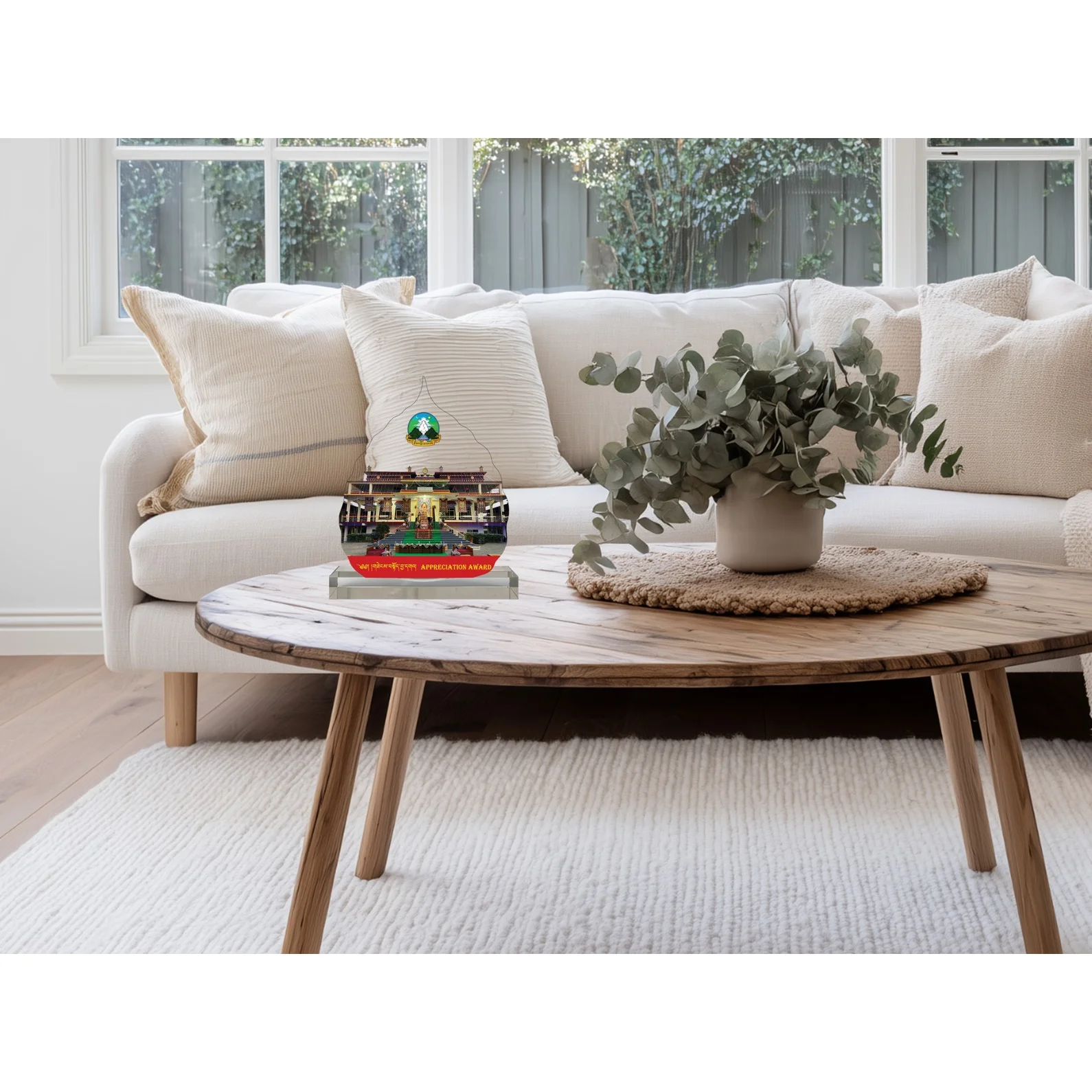 Acrylic Crystal Memento Leaf Design