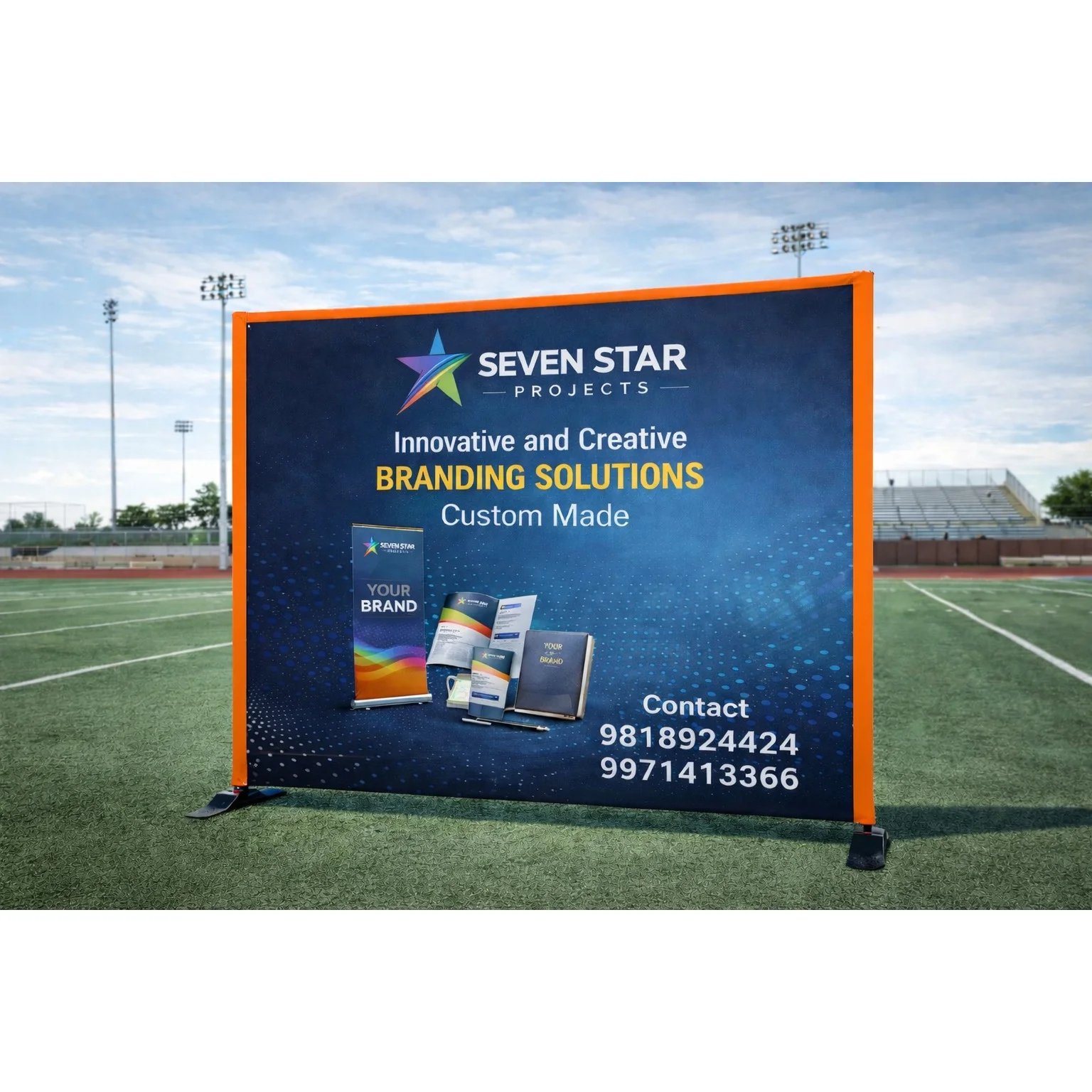 8x12 feet Portable Double Side Printed Standee