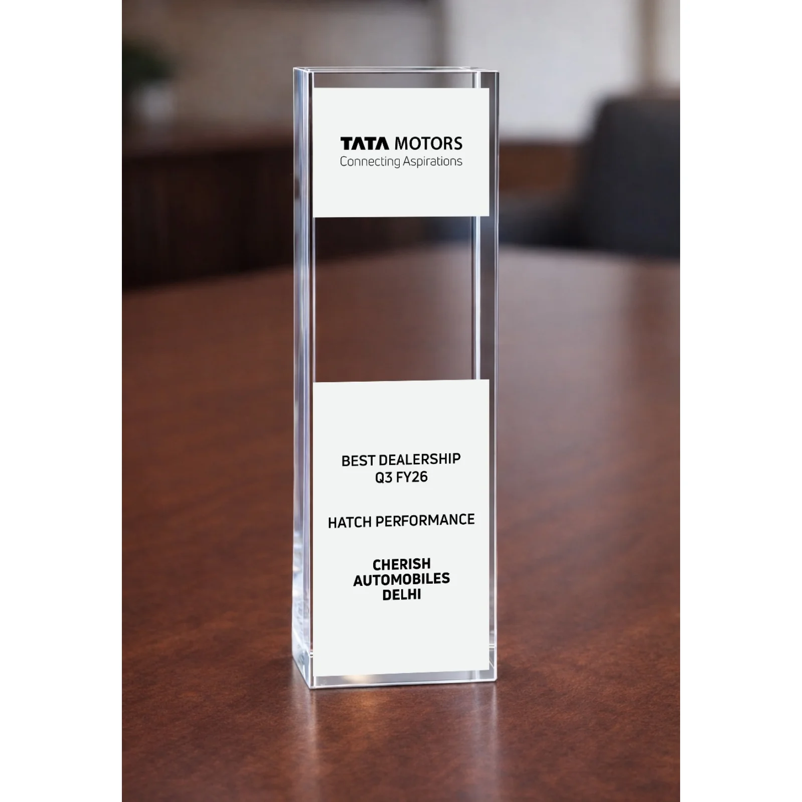 Acrylic Trophy Tata Motors
