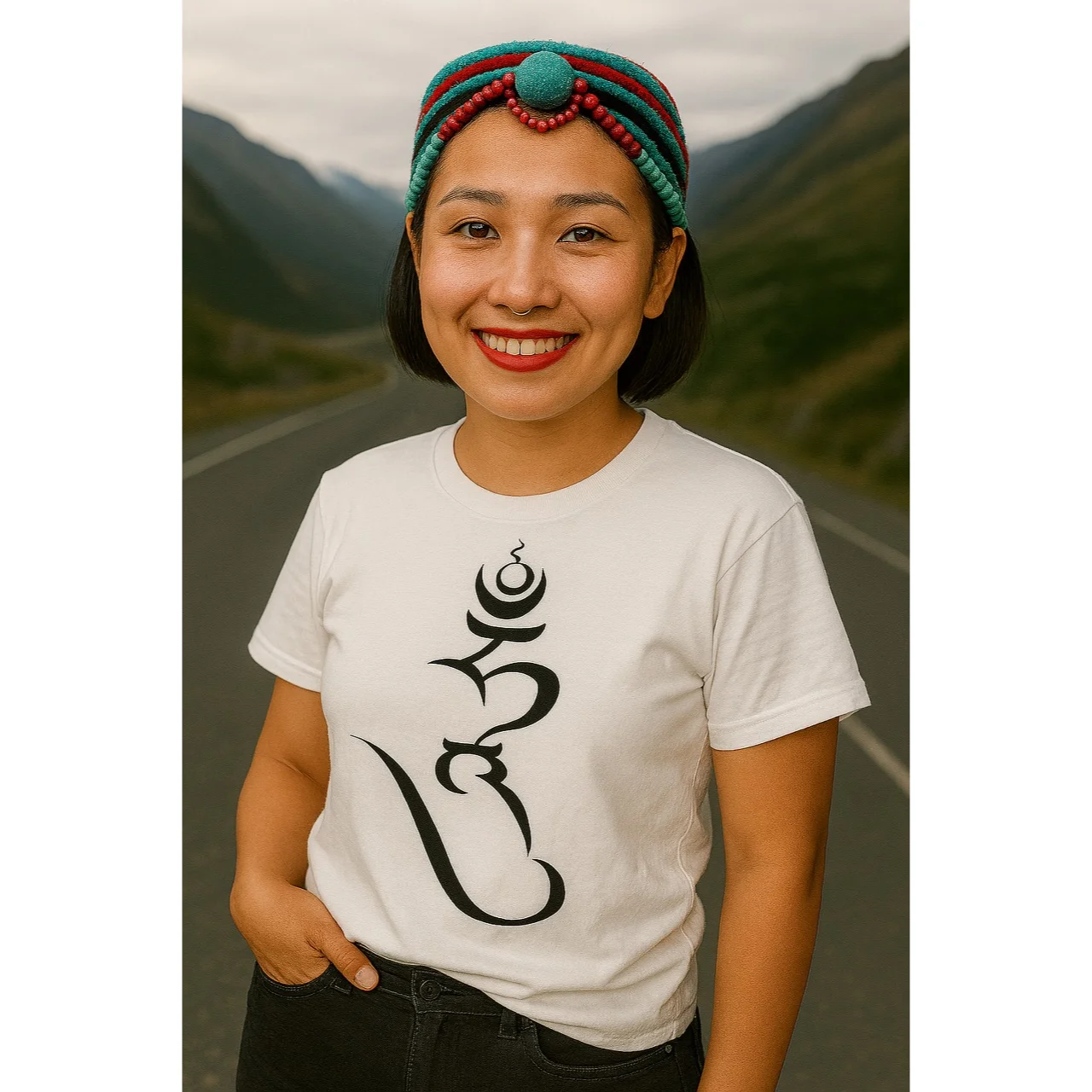 T-Shirt with tibet print