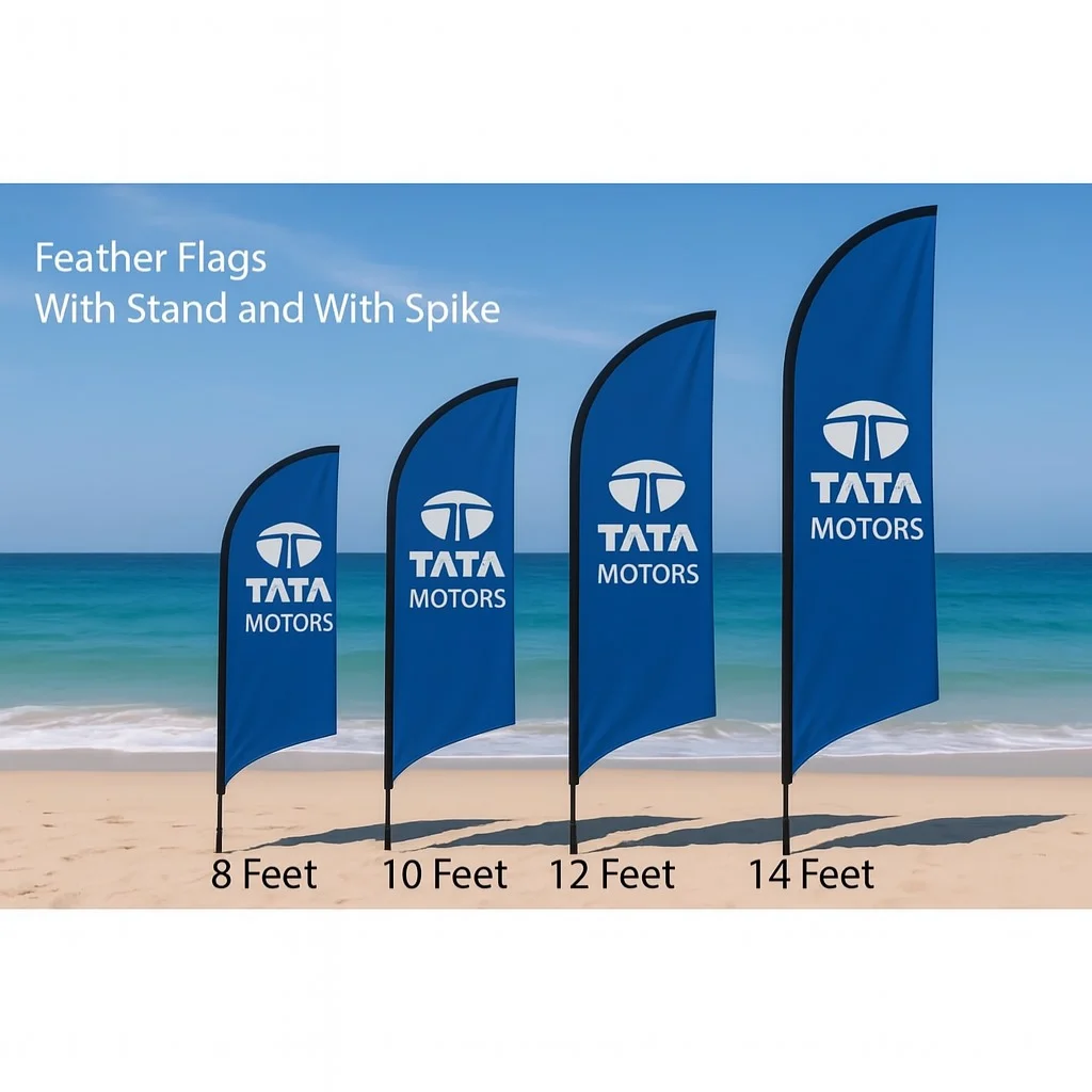Beach Feather Flag with sandbag and spike Tata Motors