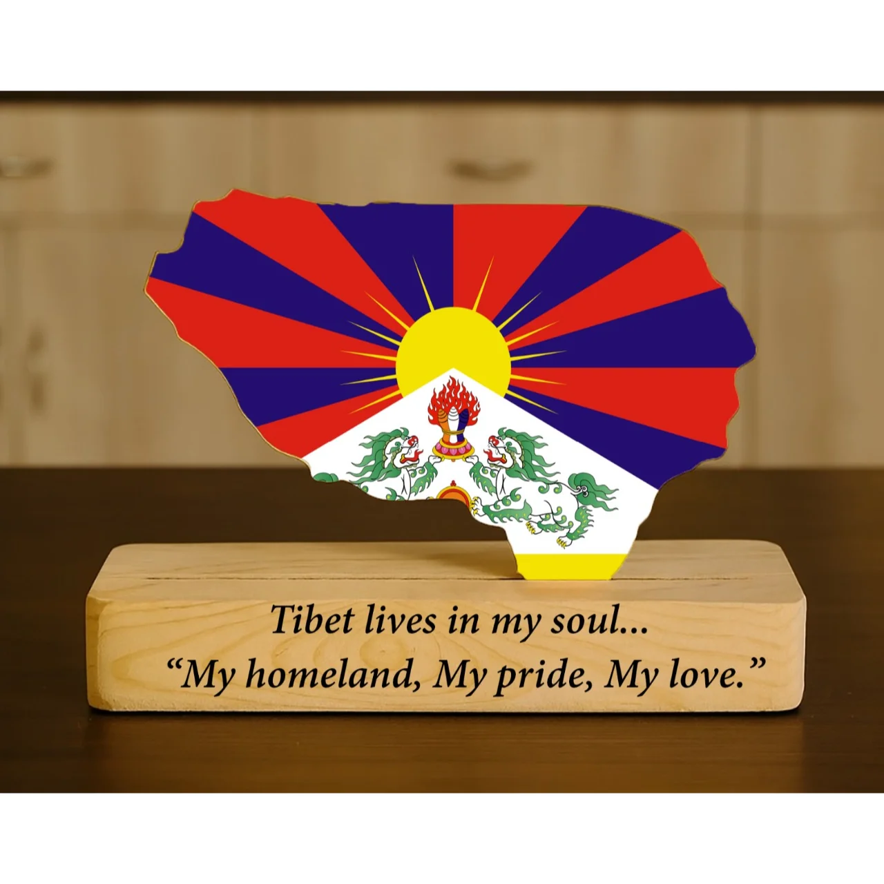 Table Top Memento Tibet Map