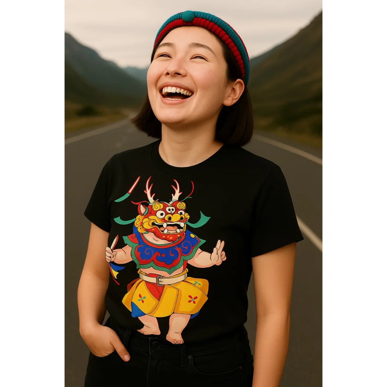 T-Shirt with tibet print