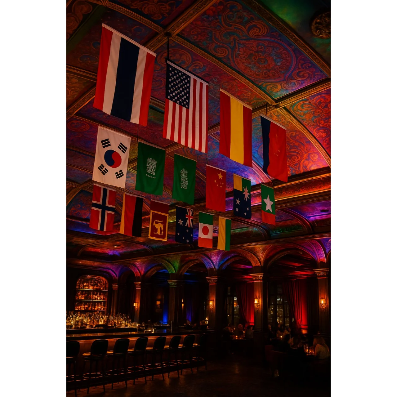 Ceiling Hanging Flags Digitaly Printed