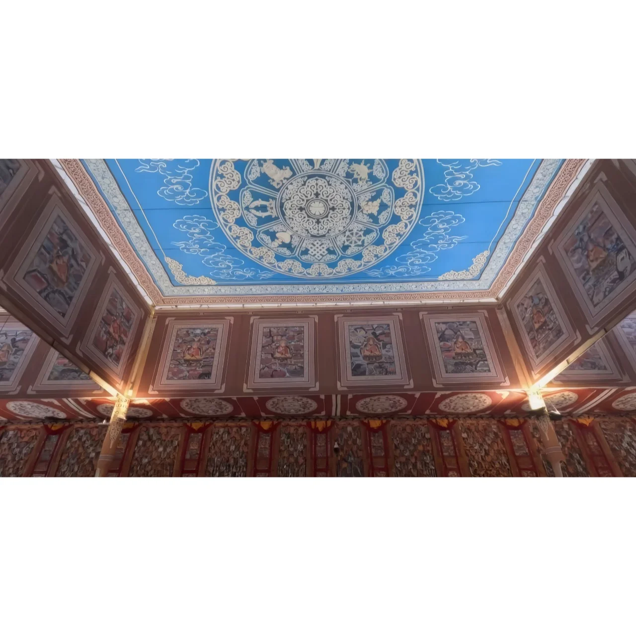 Temple with Thangka Prints