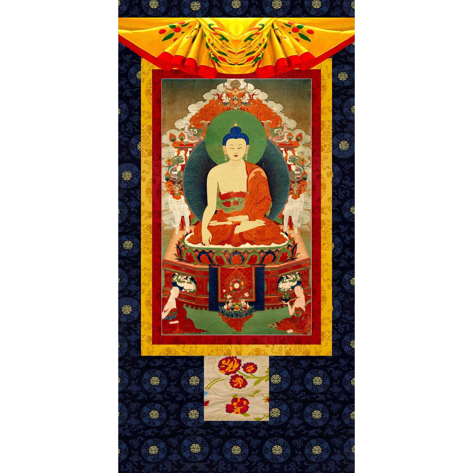 Tibetan Wall Hanging Thangka Buddha Ji