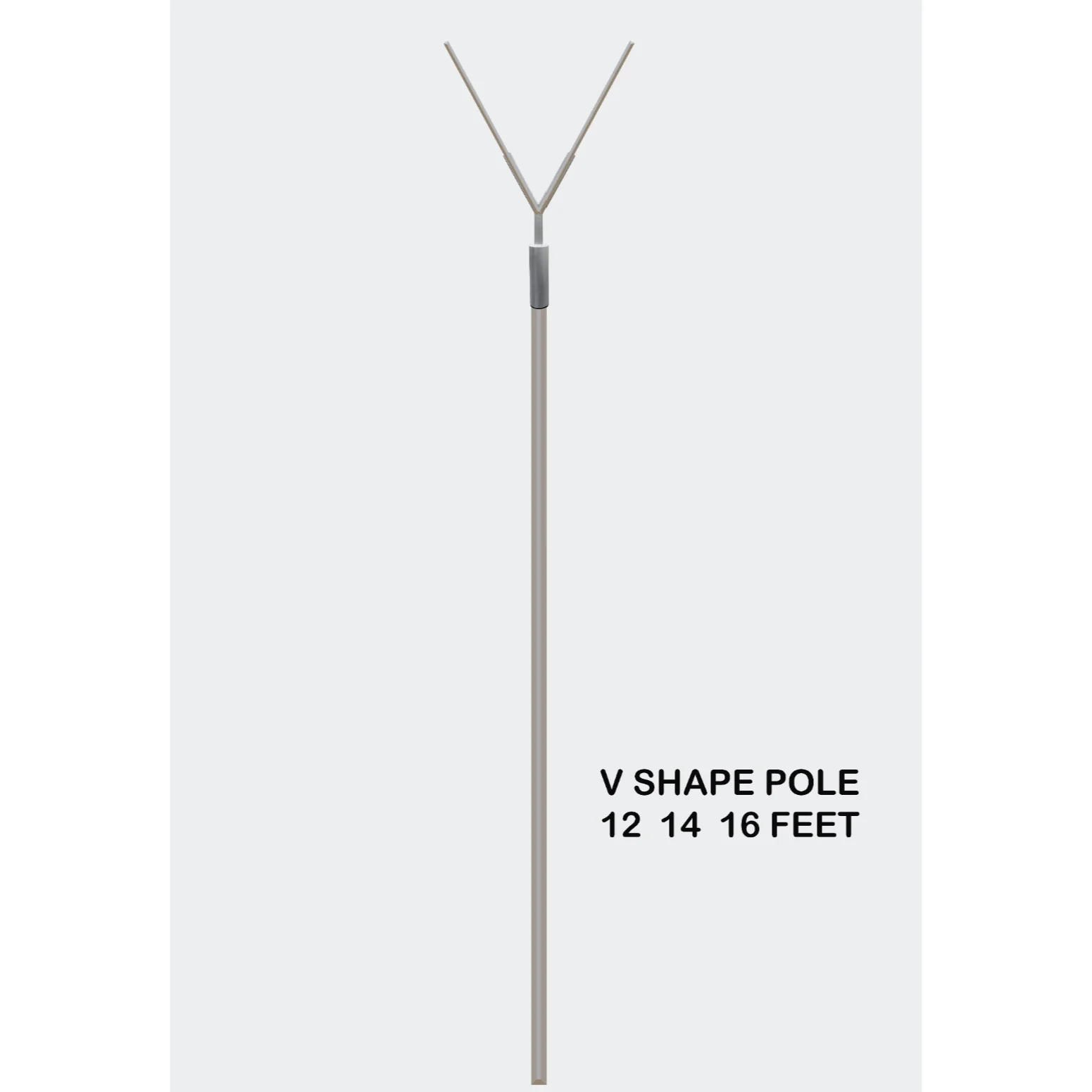 V Shape Flag Pole 12 14 16 Feet