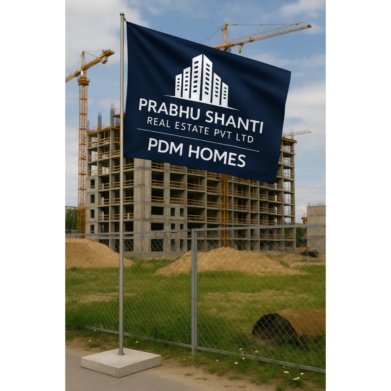Pole Flags Prabhu Shanti Real Estate Pvt Ltd