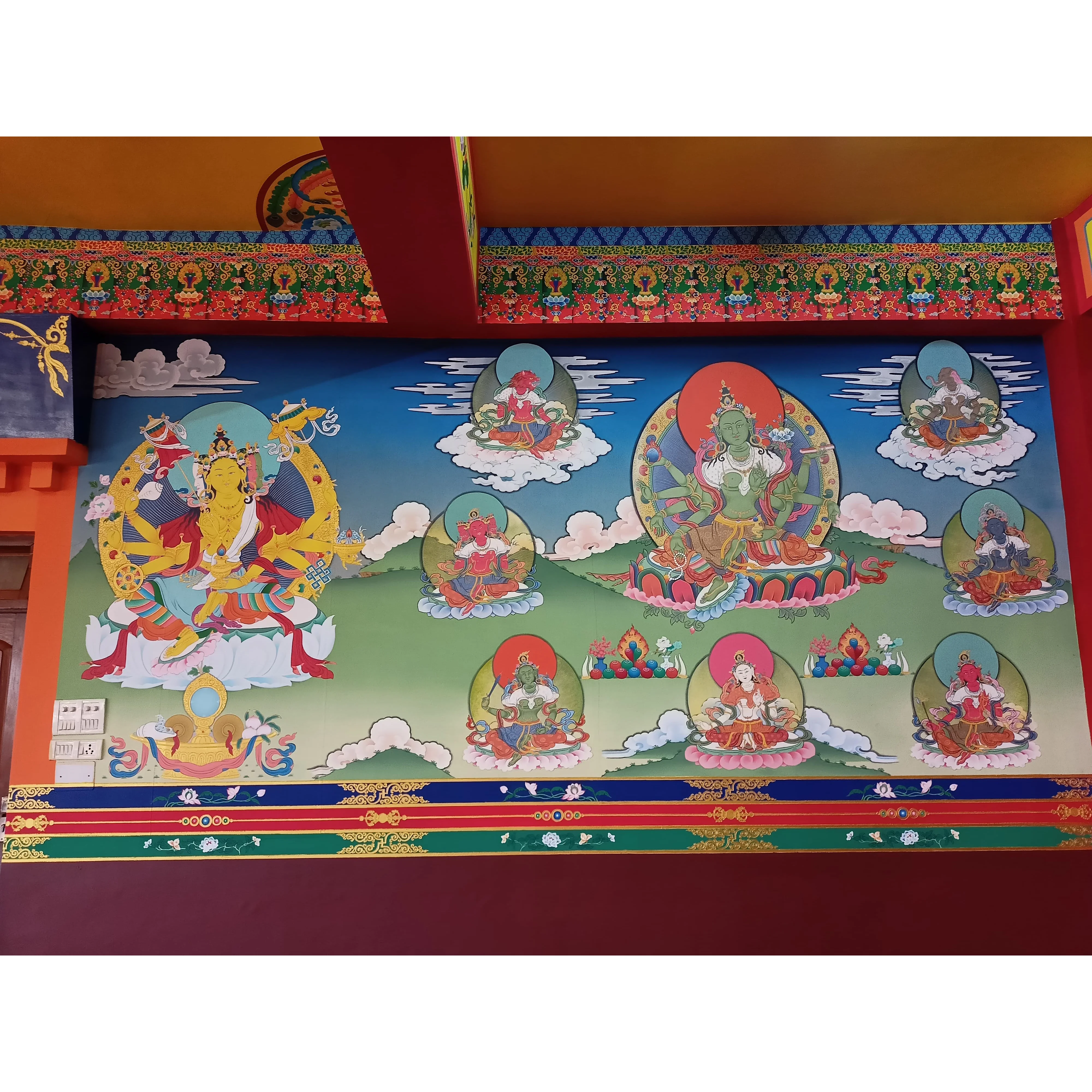 Tibetan Shambhu for wall roof and pillars