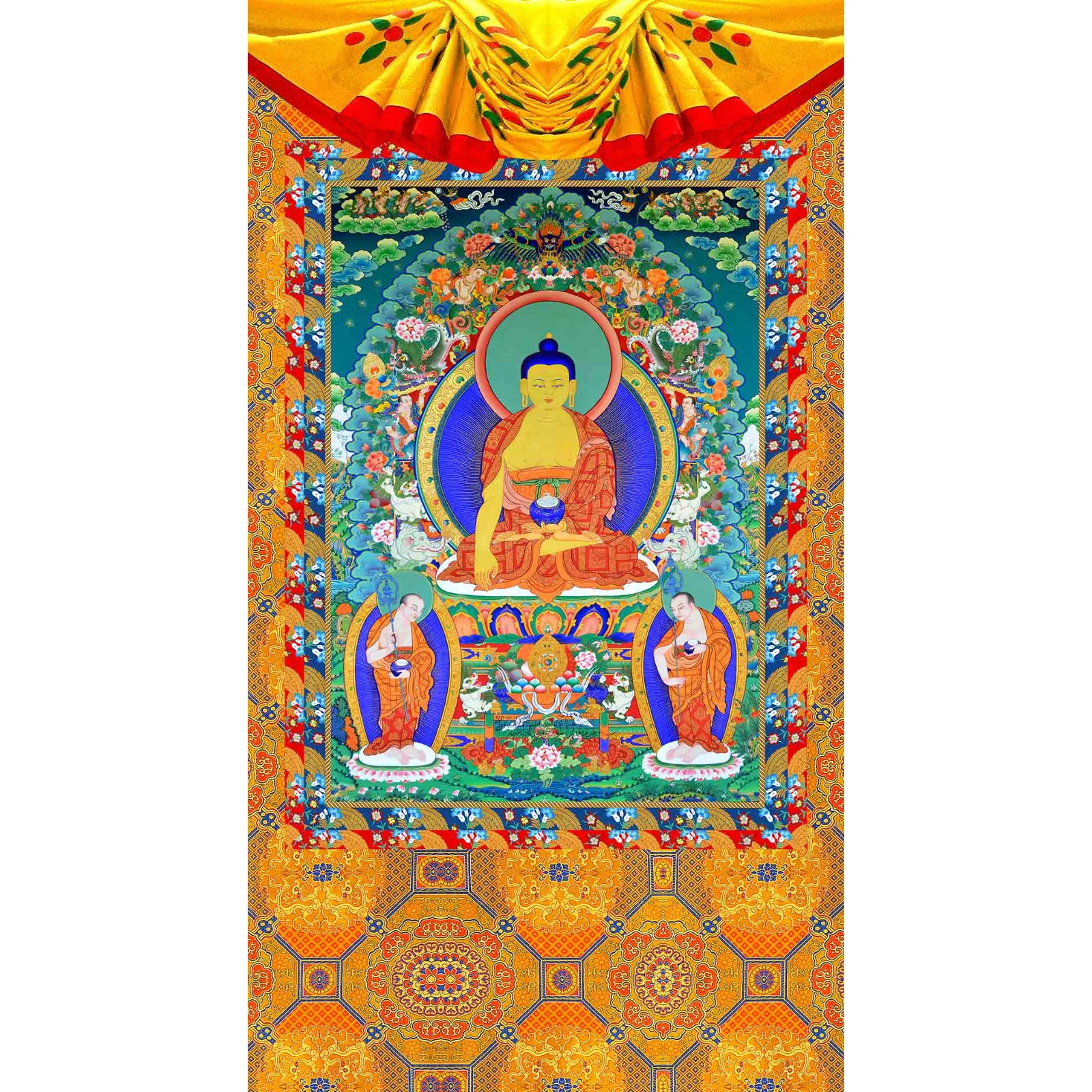 Tibetan Wall Hanging Thangka Buddha Ji