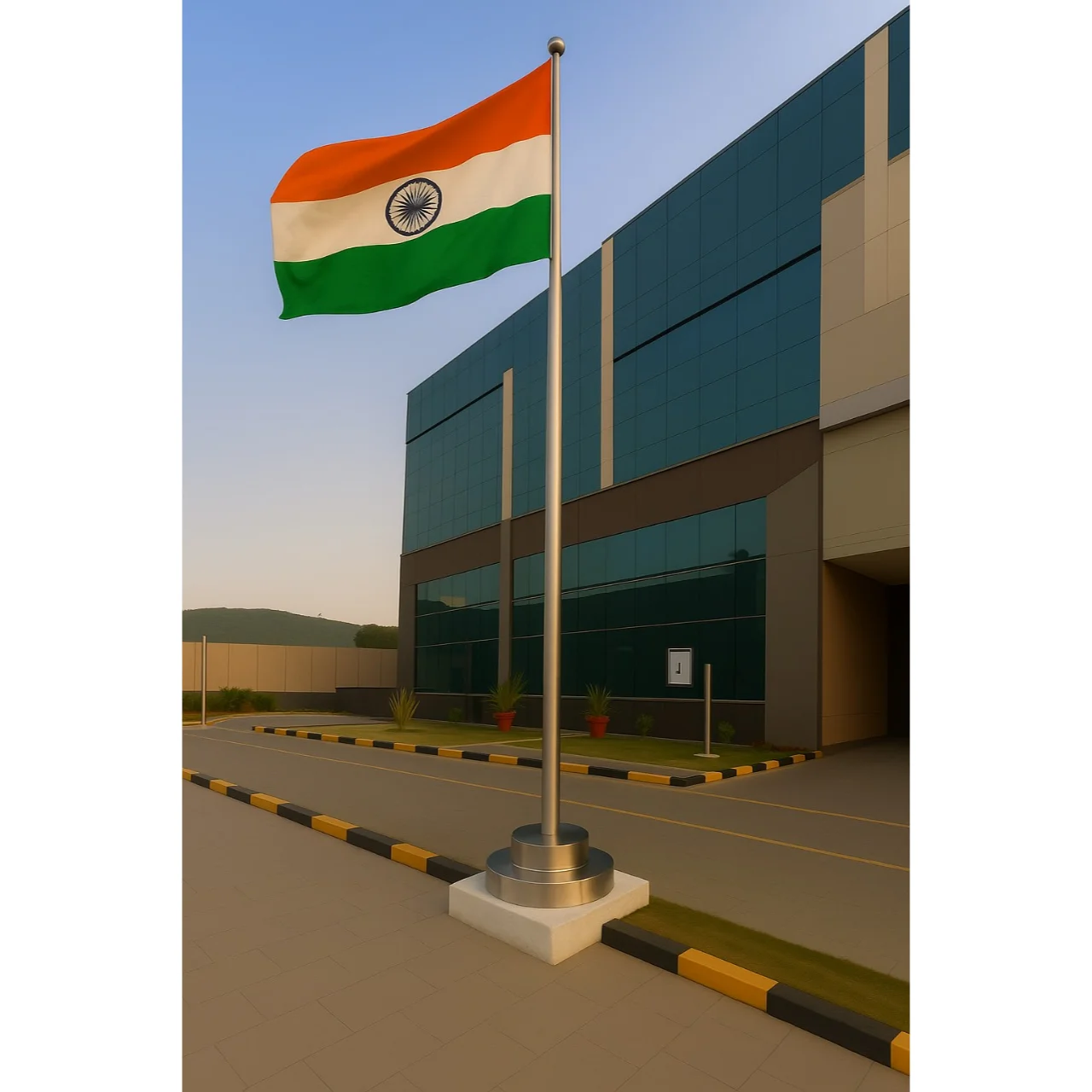 Pole Flag with Heavy Base