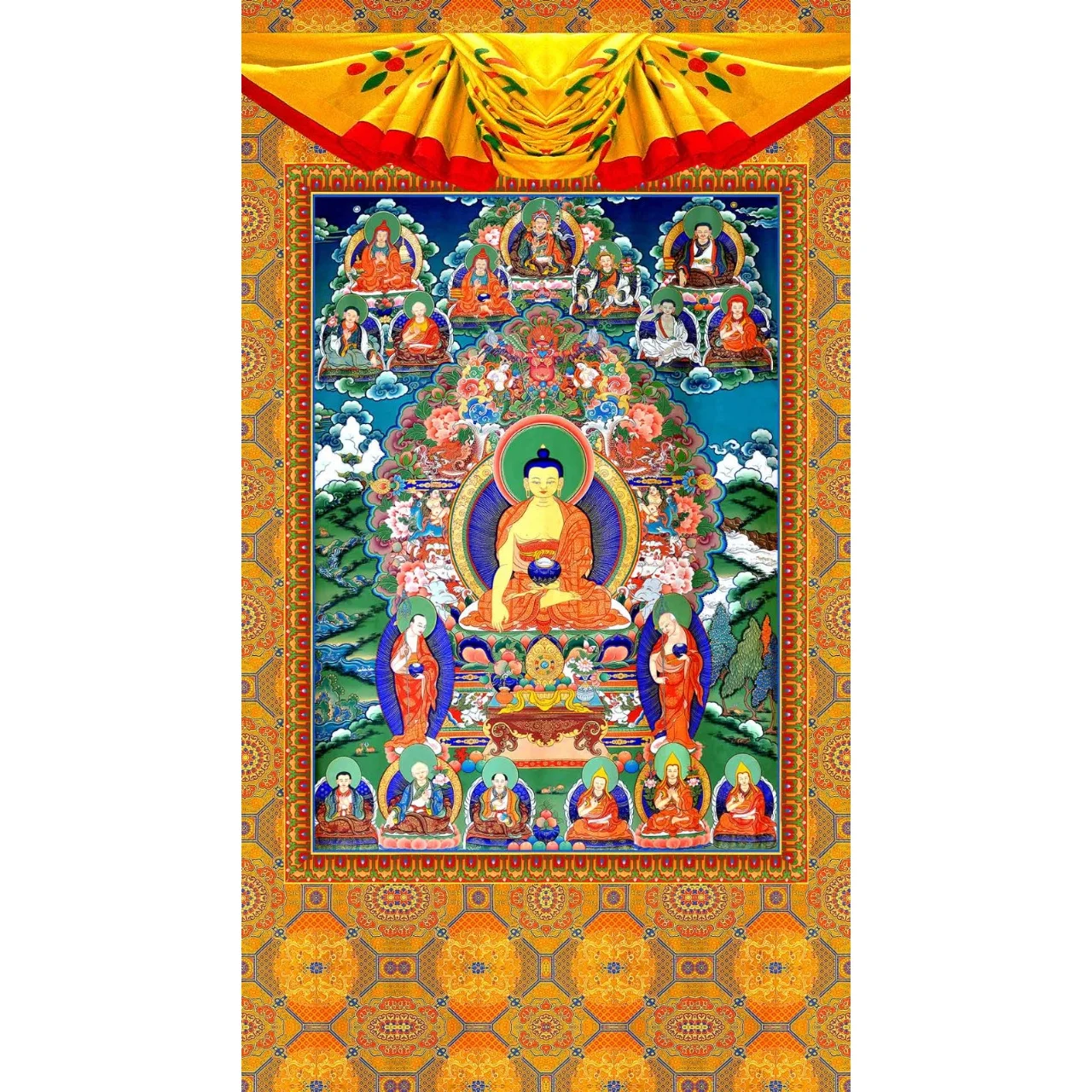 Tibetan Wall Hanging Thangka Buddha Ji