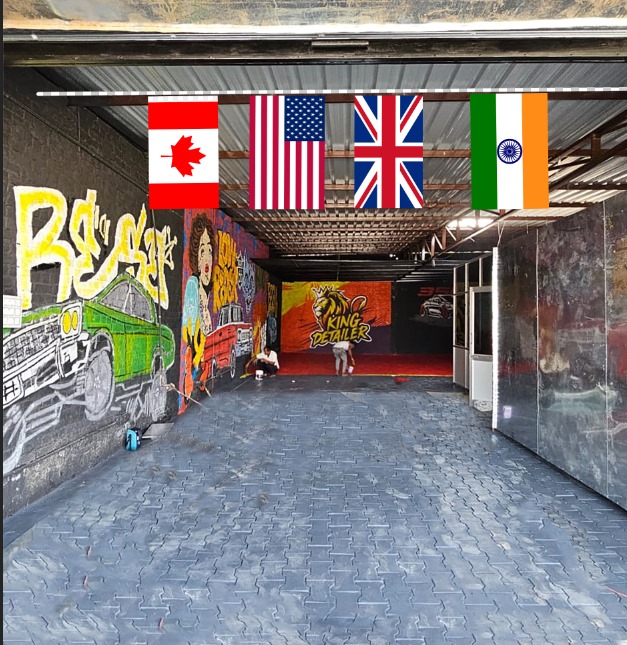 Ceiling Hanging Flags of Canada USA UK India