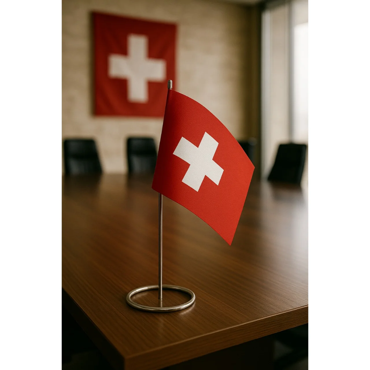 14 to 24 inch Table Flag  of Switzerland