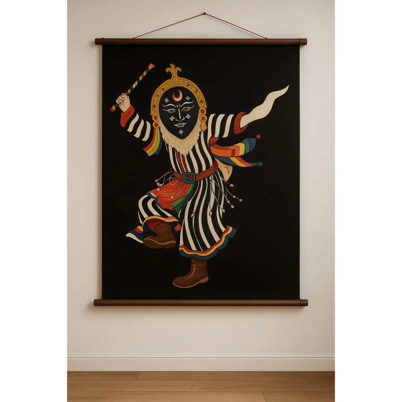 Antique Wall Hanging Art Rs 390 With rod and yellow cap ends