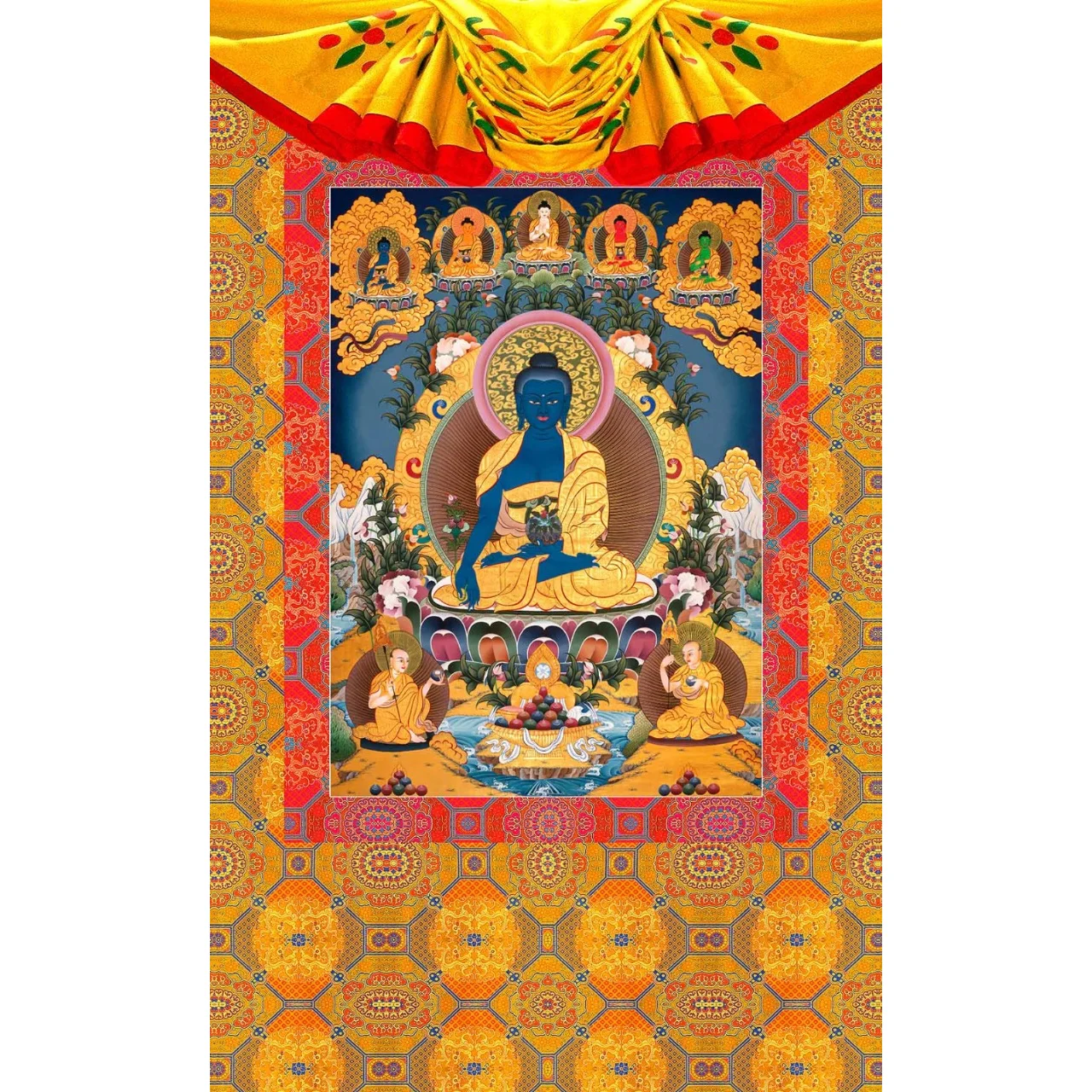 Tibetan Wall Hanging Thangka Buddha Ji