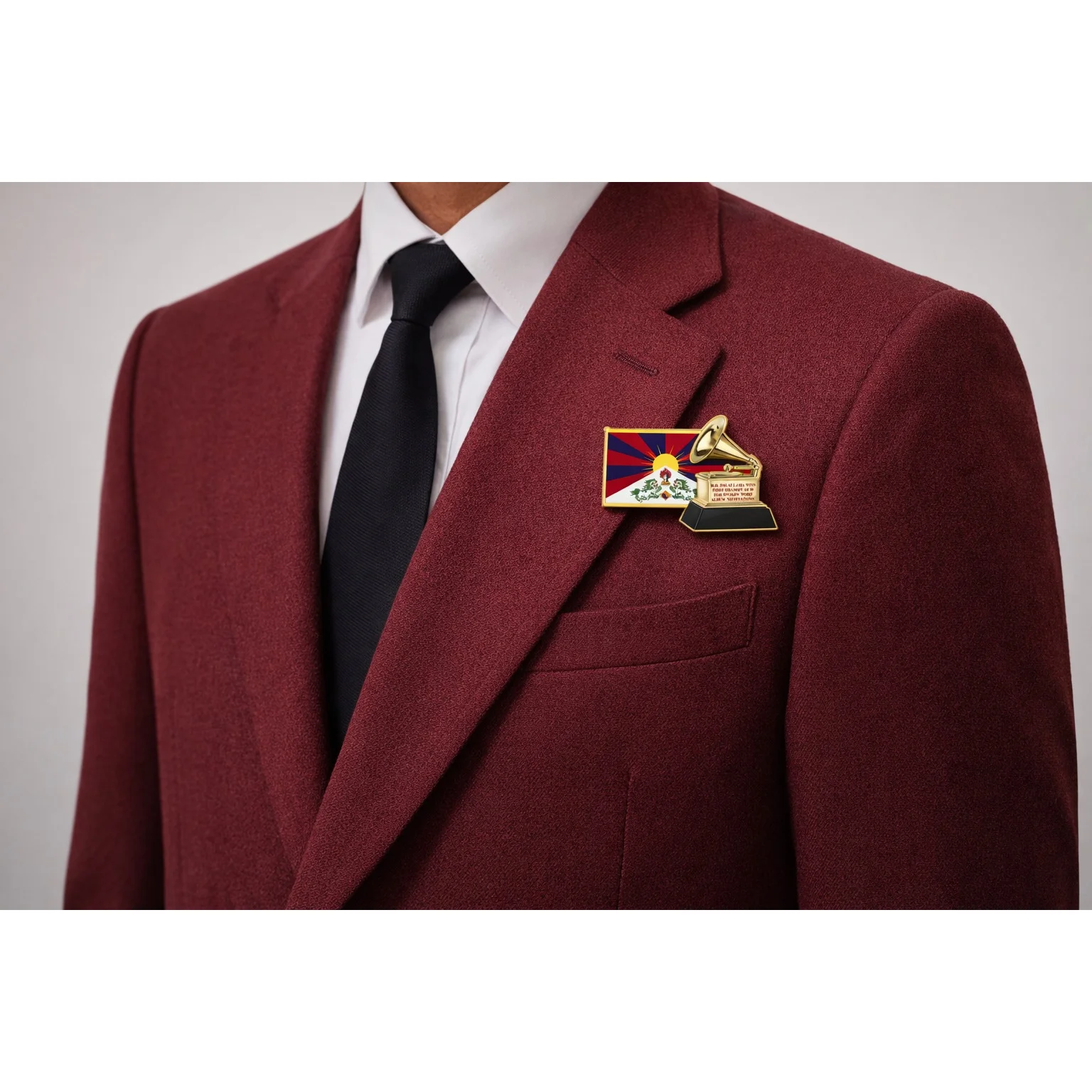 Lapel Pin Tibetan Flag