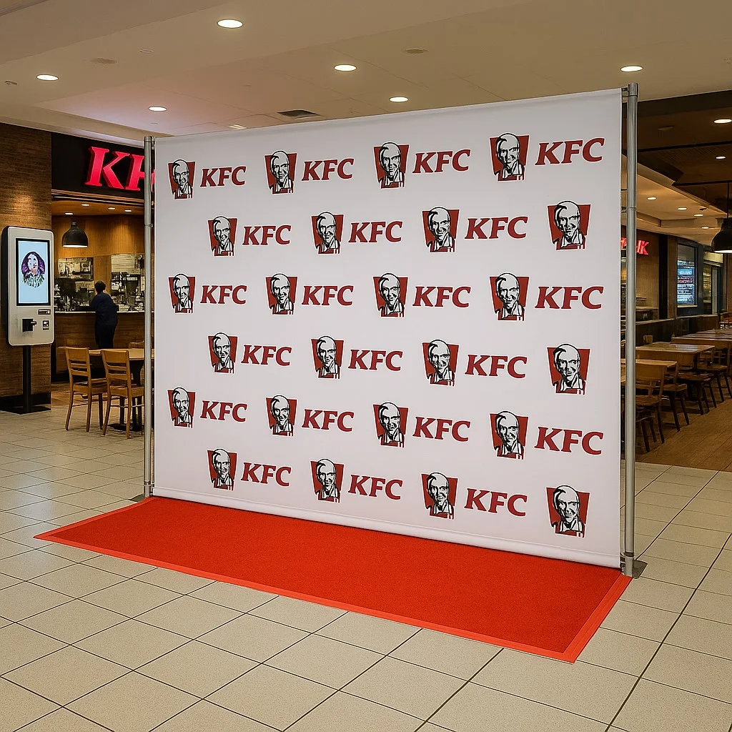 8x10 Meter KFC Banner with Stainless Steel Stand