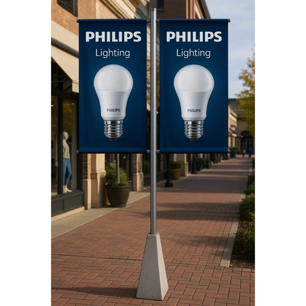 Two Side Pole Branding for Philips