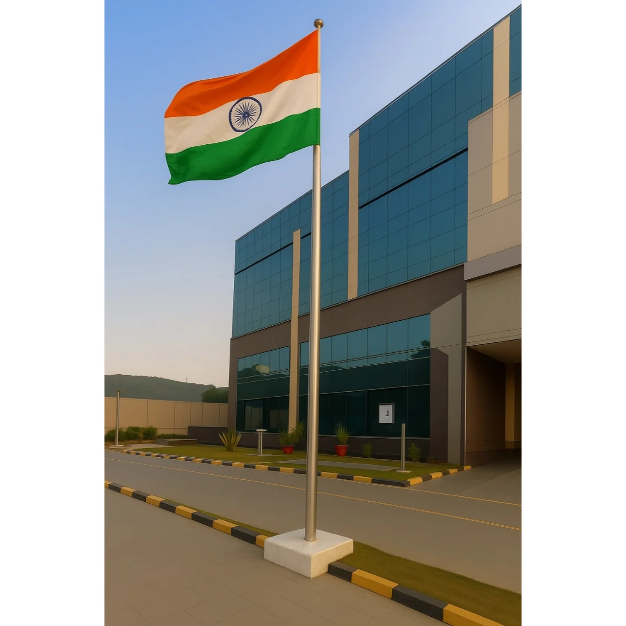 Pole Flag with Heavy Base