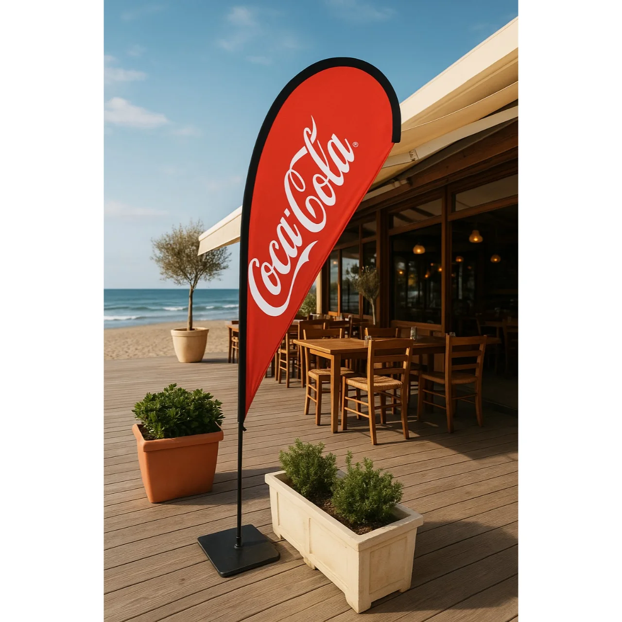 Coca Cola Teardrop Feather Flag