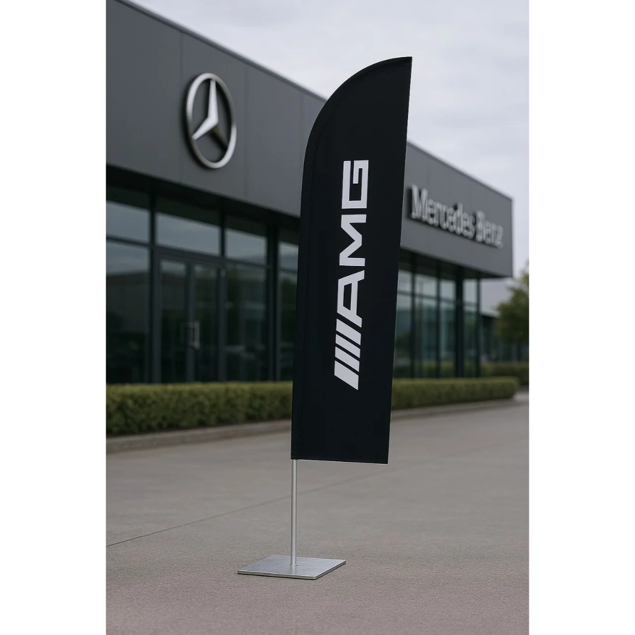 Mercedes Benz Feather Flag Black