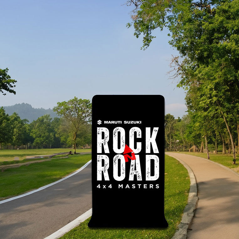 4x9 Self Standing Standee Rock Road
