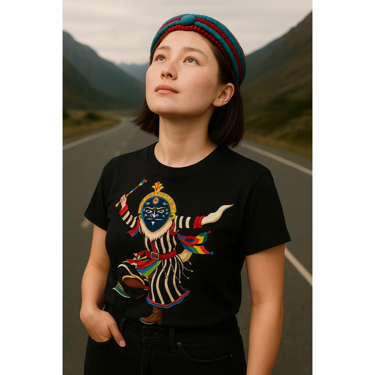 T-Shirt with tibet print