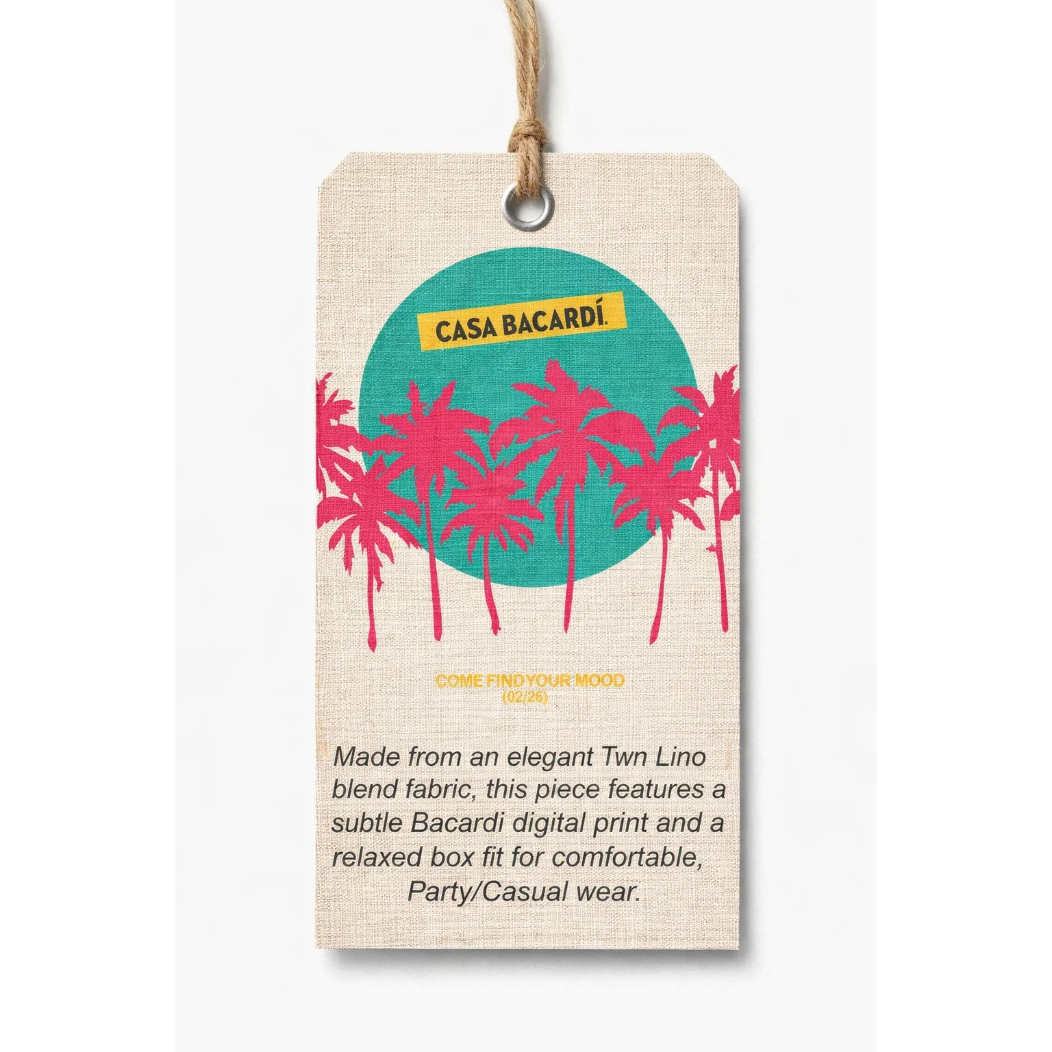 Hang Tag Casa Bacardi Bartender Shirt