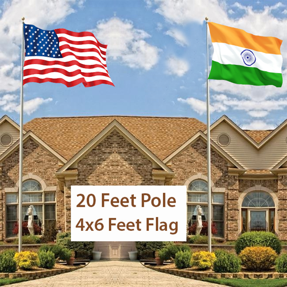 20 Feet Pole with 4x6 Feet Flags