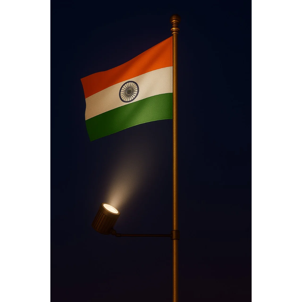 Solar Flag Pole Light 18 Watt 1980 Lumens 6000K