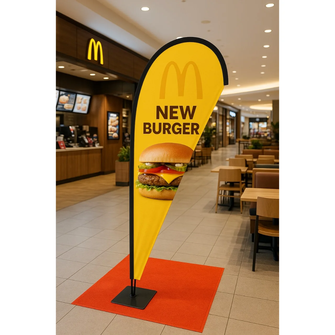 Mc Donald Teardrop Feather Flag Yellow