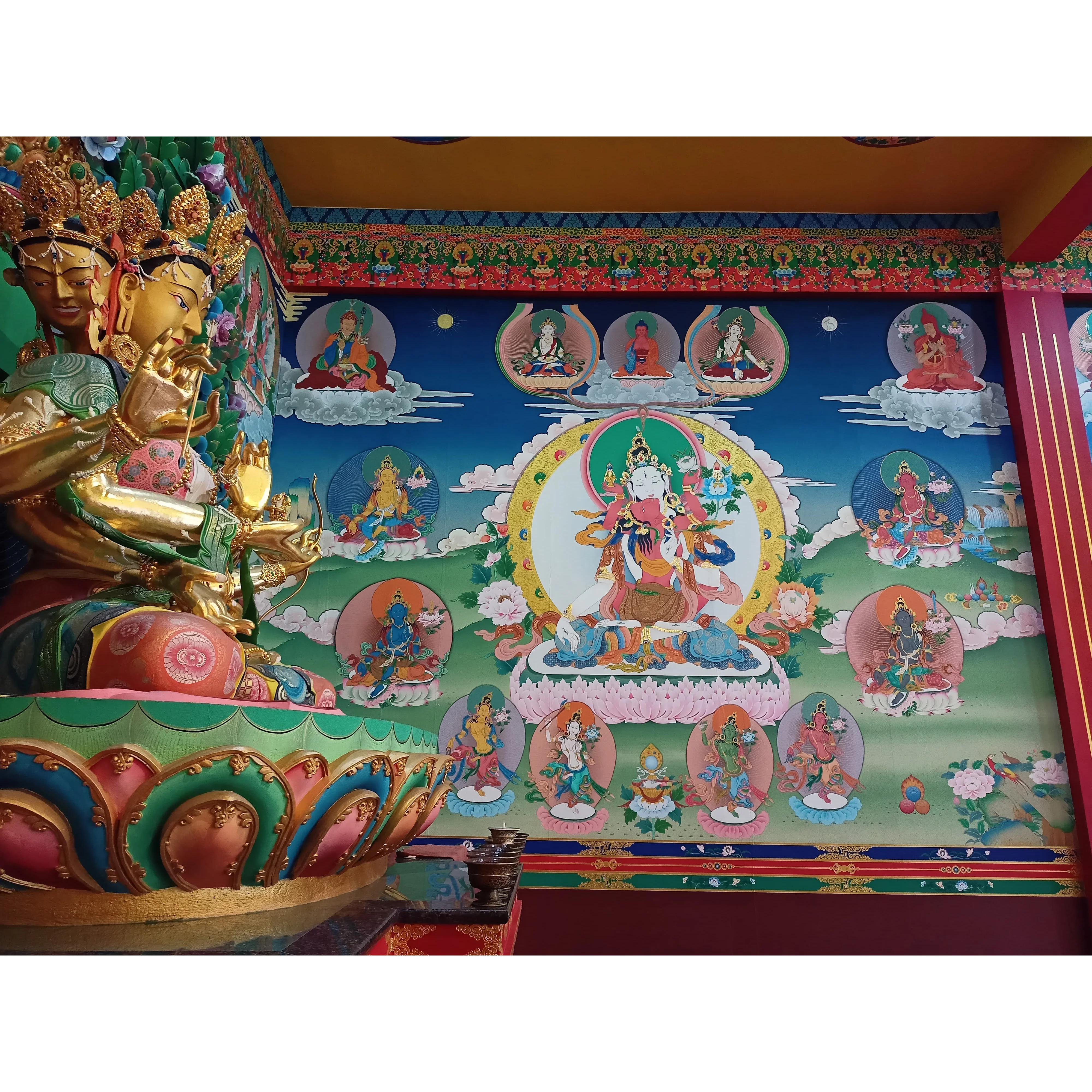 Tibetan Shambhu for wall roof and pillars